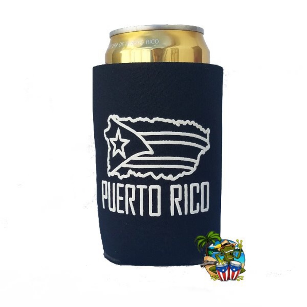 Black Puerto Rico Koozie Beer Holder